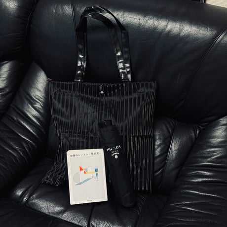 factory sample pleats bag black