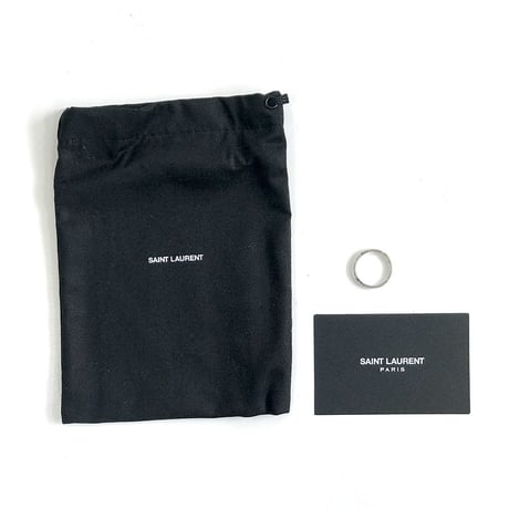 saint laurent paris 2019ss logo silver ring 19号