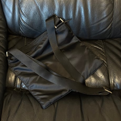 prada nylon logo shoulder bag black D
