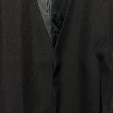 factory sample collarless jacket black