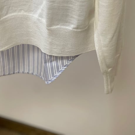 maison margiela spliced knit white S