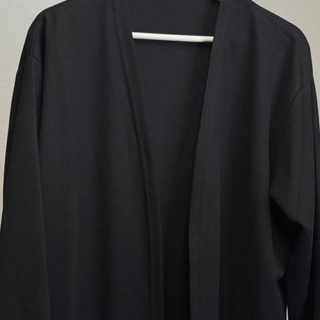 【price down 】factory sample collarless jacket black