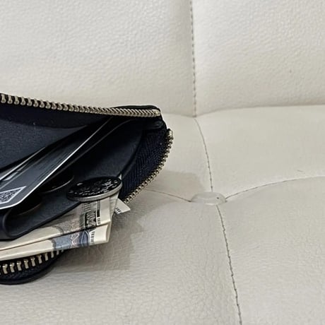 新品 comme des garcons 2024ss leather wallet black