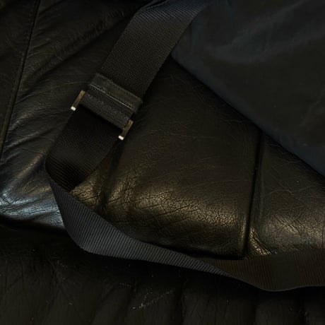 prada nylon logo shoulder bag black #1