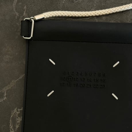 maison margiela logo shoulder pouch