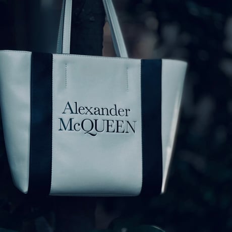alexsander mcqueen leather logo bag