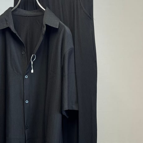 【最終価格】factory sample pleats oversize set up black