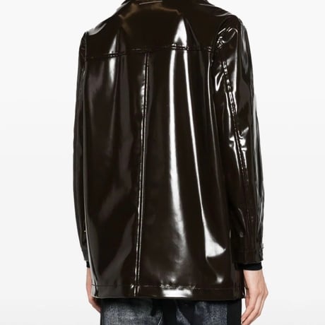 新品 mm6 2023aw fake leather calendar logo coat 40