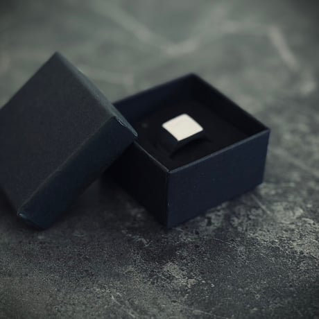 atelier sample sterling silver 925 signet ring "square” 14号