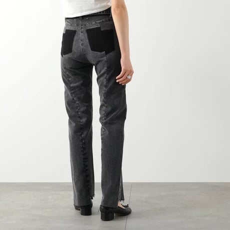 新品maison margiela "再構築" denim pants black
