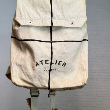 mason margiela atelier logo back pack