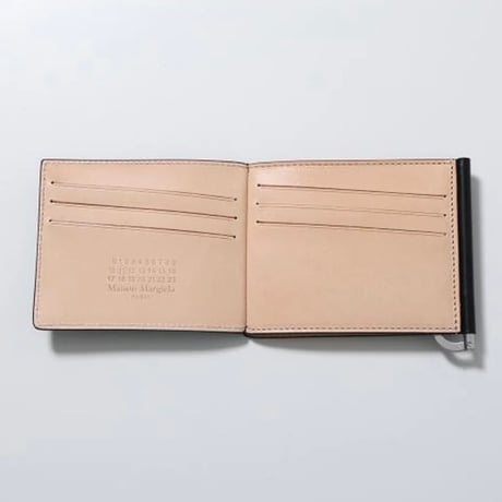新品 maison margiela money clip leather wallet