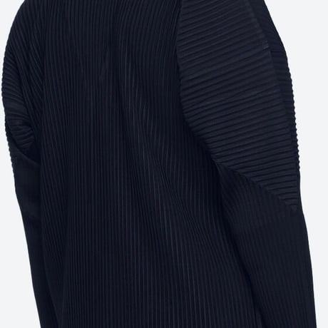 新品 homme plisse issey miyake 2022aw pleats drop shoulder cardigan black 2