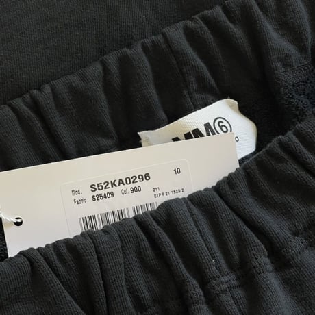新品 mm6 maison margiela 2021ss eazy sweat pants black