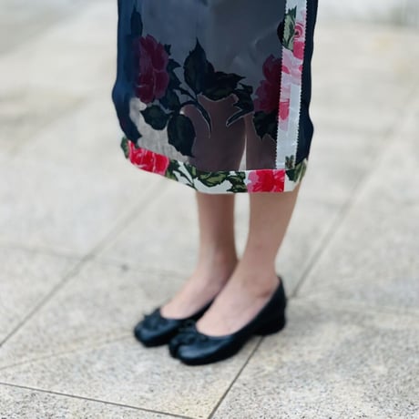 新品 maison margiela 2018ss "白タグ" silk organdy dress black 38