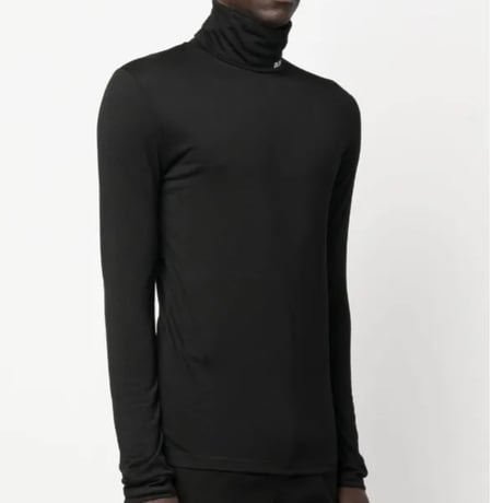 新品 jilsander logo turtleneck black
