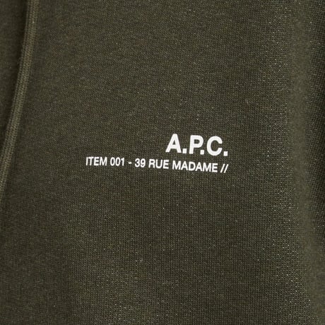 新品 apc 2024ss item logo sweat khaki green