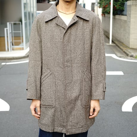 vintage boa tweed check coat