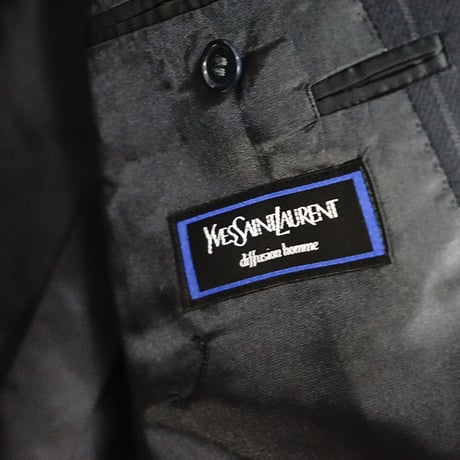 yves saint laurent double  set up suit stripe