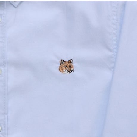 新品 maison kitsune 2024ss fox shirt sax blue 39