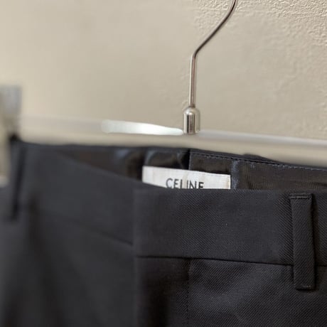 新品 celine wool gabardine flare trousers
