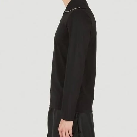 新品 jilsander+ harf zip knit tops black XL