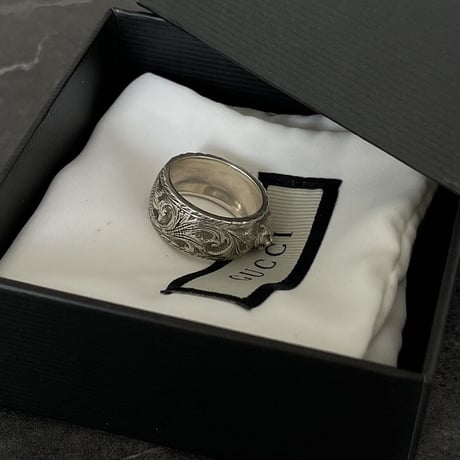 gucci 2023ss interlocking cat head silver ring 17号