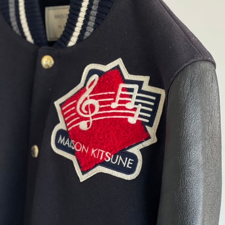 maison kitsune leather jacket