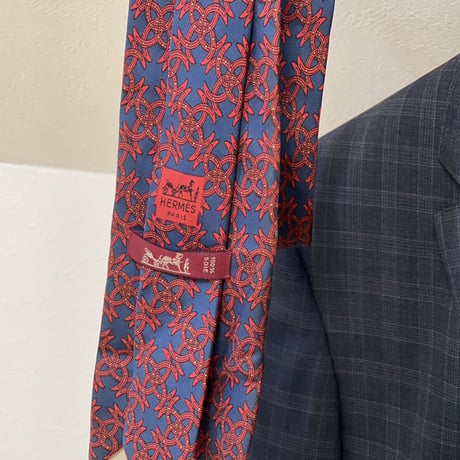 setup suit + hermes necktie #8