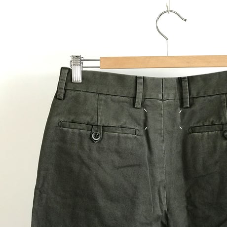 新品 maison margiela 2019ss gabardine  trousers khaki 48