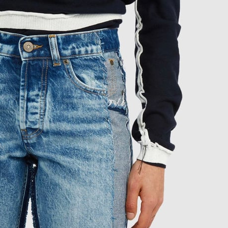 新品 maison margiela 再構築 patchwork denim