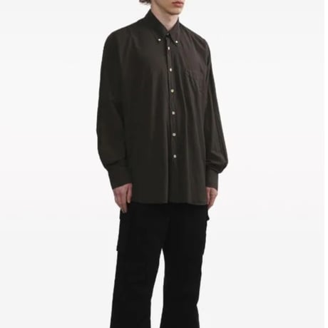 新品 our legacy black borrowed shirt