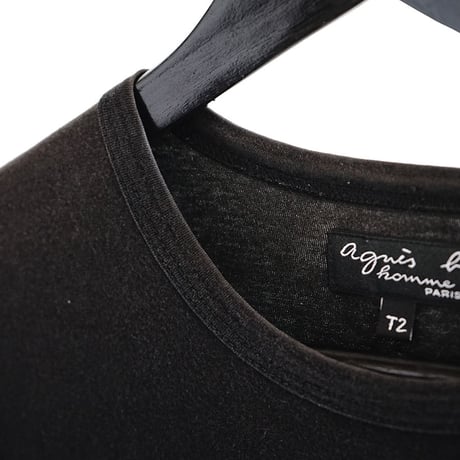 agnès b logo tops