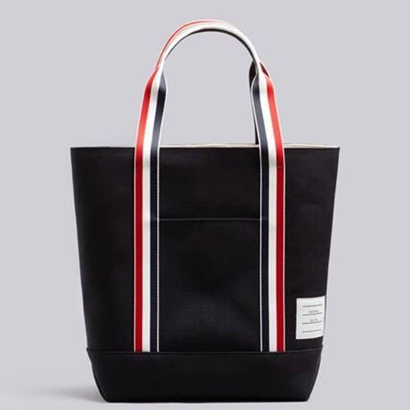 トムブラウン トリコロール 厚手キャンバス トートバッグ 新品 2019-20 thom browne tote bag | requality