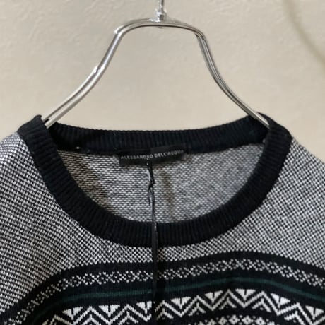 新品 alessandro dell acqua 2020aw fair isle cashmere wool knit