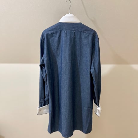 新品 maison margiela 2020ss”白タグ” denim long shirt 46