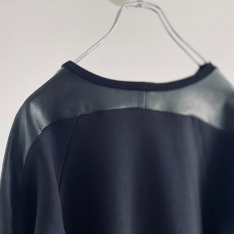 saint laurent paris leather switch sweat