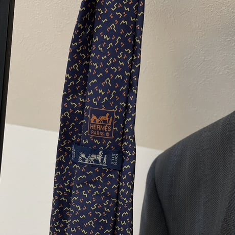 setup suit + hermes necktie #6
