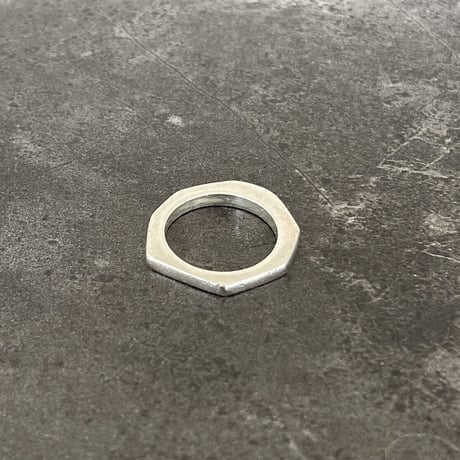 1990-00s gucci hexagon silver ring 13号