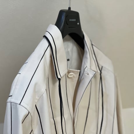 新品 jilsander 2020ss over size stripe shirt coat 42