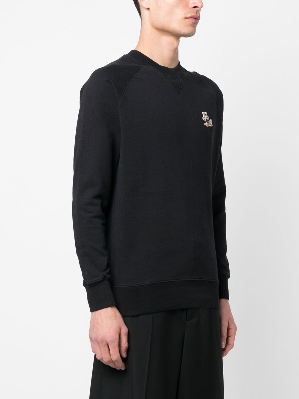 MAISON KITSUNÉ ブラック スウェット S 新品 maison kitsune 2023ss fox sweat black S | re