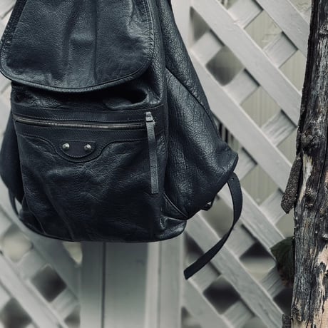 balenciaga leather back pack