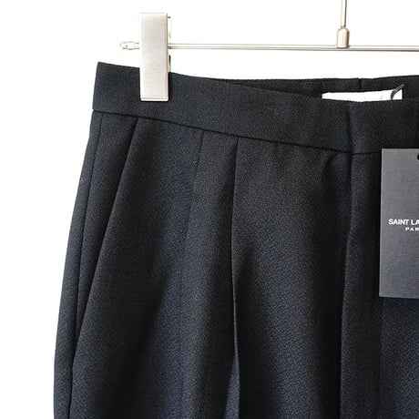 新品 saint laurent paris 2018ss tack trousers black #1