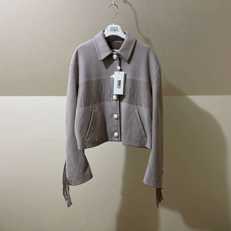 新品 mm6 maison margiela 2020aw fringe jacket | r