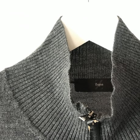 Ermenegildo Zegna harf zip knit