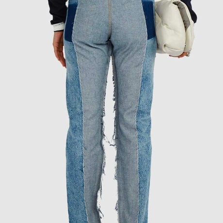 新品 maison margiela 再構築 patchwork denim