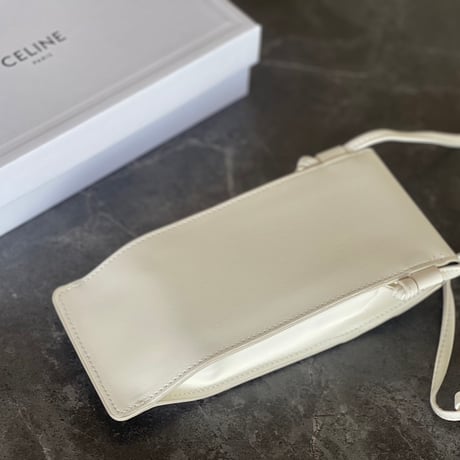新品 celine leather shoulder bag