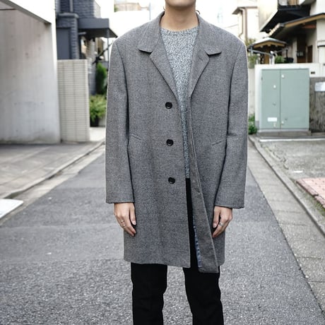 LANVIN cashmere×mink Chesterfield coat