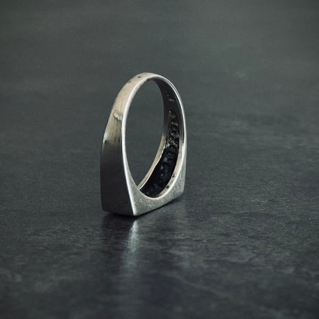 "atelier sample" sterling silver 925 signet ring "square” 14号