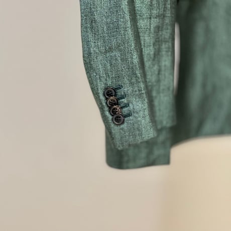 新品 paul smith 2016ss linen "箔" summer suit emerald